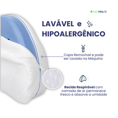 Travesseiro Ortopédico Almofada para Pernas e Coluna FISIOPRATI